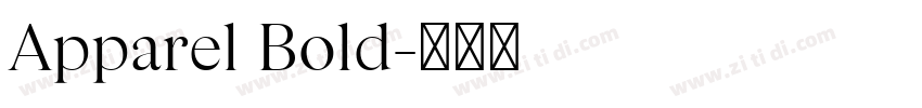 Apparel Bold字体转换